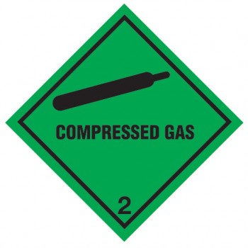 SAFETY WARNING LABEL (COMPRESSED GAS)