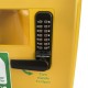 POLYCARBONATE OUTDOOR DEFIBRILLATOR CABINET WITH CODE LOCK, HEATING SYSTEM AND LED LIGHT