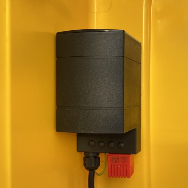 POLYCARBONATE OUTDOOR DEFIBRILLATOR CABINET WITH CODE LOCK, HEATING SYSTEM AND LED LIGHT